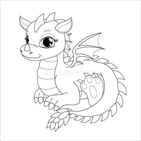 Cute Baby Dragon Coloring Pages