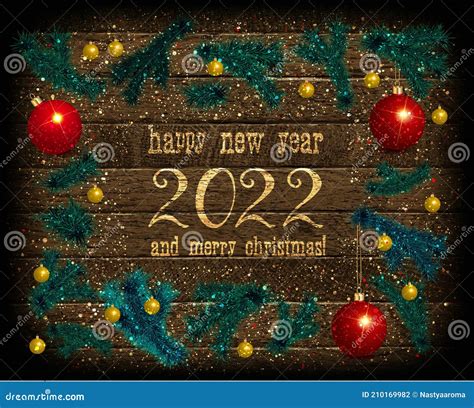 Christmas Banner on Vintage Wooden Background Stock Vector ...