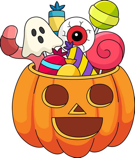 Trick or Treat Pumpkin Halloween Cartoon Clipart 7528380 Vector Art at Vecteezy