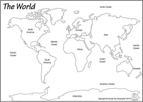 Printable World Map Continents Coloring Page Map : Resume Examples