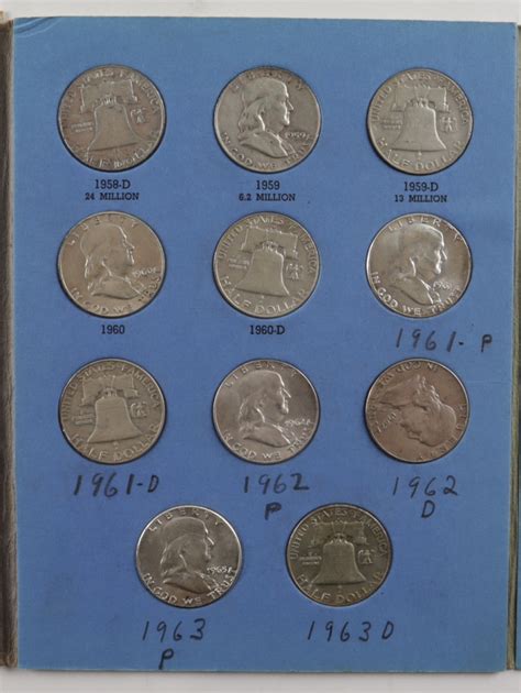 Complete Benjamin Franklin Silver Half-Dollars Collection of (35) Coins with Booklet | Pristine ...