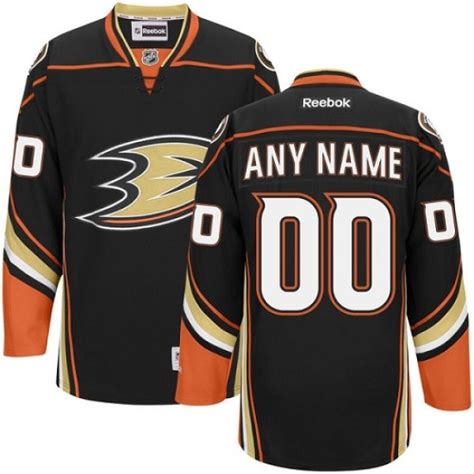 Youth Anaheim Ducks Custom Reebok Premier ized Home Jersey - Black