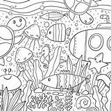 Underwater Sea Life Coloring Pages sketch template