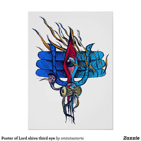 Poster of Lord shiva third eye | Zazzle.com | Lord shiva, Shiva lord ...