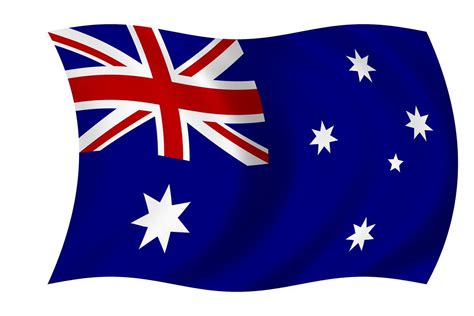 The Australian Flag with the points of the large star representing the ...