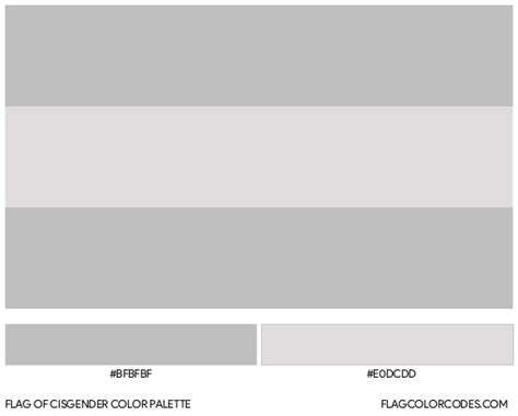 Cisgender flag color codes