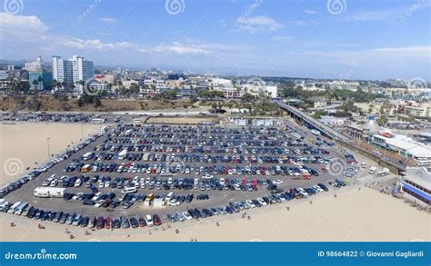 SANTA MONICA, CA - AUGUST 2ND, 2017: Santa Monica Pier and Parking from ...