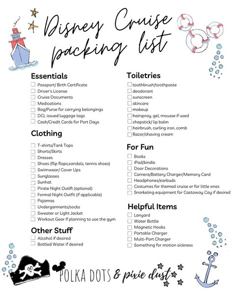 What to Pack for a Disney Cruise & FREE Printable Packing List