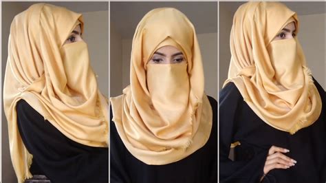 Hijab Style with Niqab | Full coverage| Hijab styles 2020 | Hijab with ...