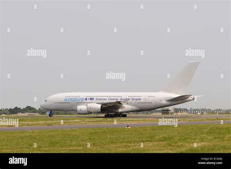 Airbus A380 taking off Stock Photo - Alamy