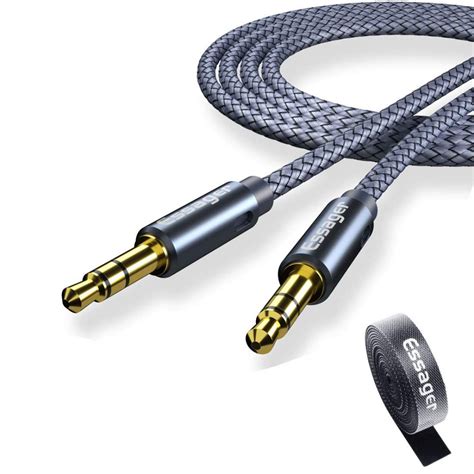 Aux Cable Jack,Audio Extension Cable-3.5mm Male to 3.5mm Female Jack Lead, 1m Fastening Magic ...