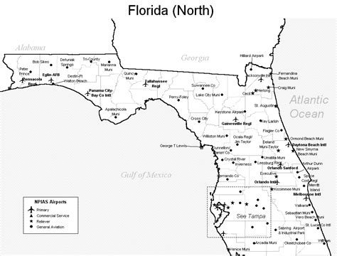 Northern Florida Airport Map - Northern Florida Airports