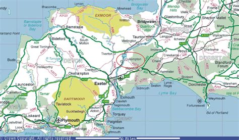 Map Of Devon England