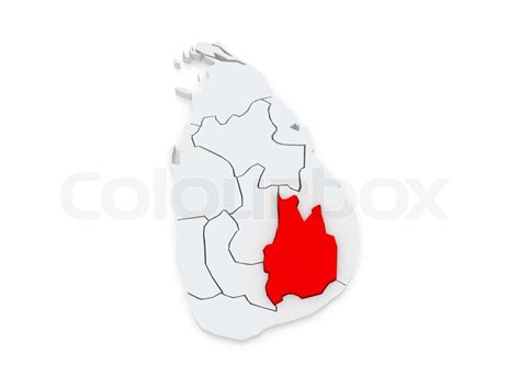 Map of Uva. Sri Lanka. | Stock image | Colourbox