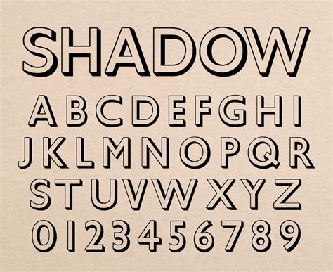 Shadow Font Shadow Script Font Shadow Font Style Drop Shadow Font Shadow Letters Font Outline ...