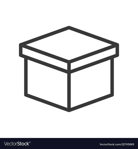 Close box shipping and logistic icon outline Vector Image