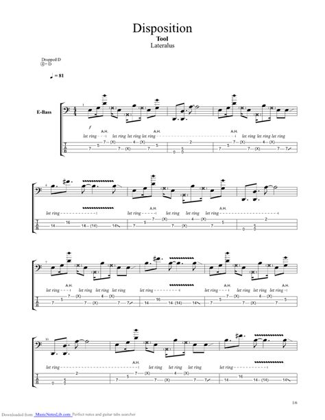 Tool H Guitar Tab