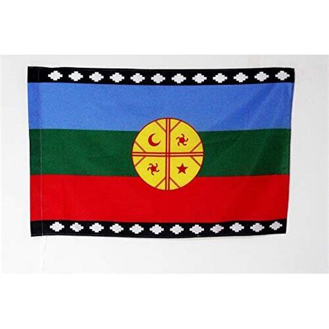 AZ FLAG Mapuche People of Chile Flag 2' x 3' for a pole - Araucanians flags 60 x 90 cm - Banner ...