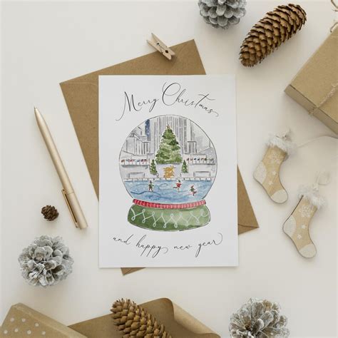 Christmas New York City Holiday Card Printable Holiday Card - Etsy