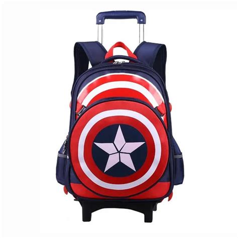 boys school bags kids school backpack with wheels boy trolley school ...