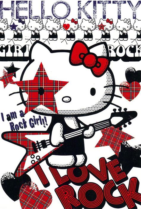 Hello Kitty rock AD postcard | Hello kitty wallpaper, Hello kitty drawing, Hello kitty iphone ...