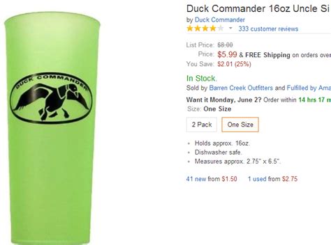 Fathers Day Gift idea - Duck Dynasty - Duck Commander Uncle Si cup - A Thrifty Mom