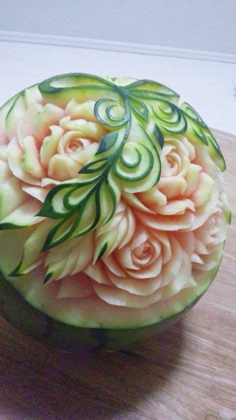 40+ Best carving melon images in 2020 | fruit carving, vegetable ...