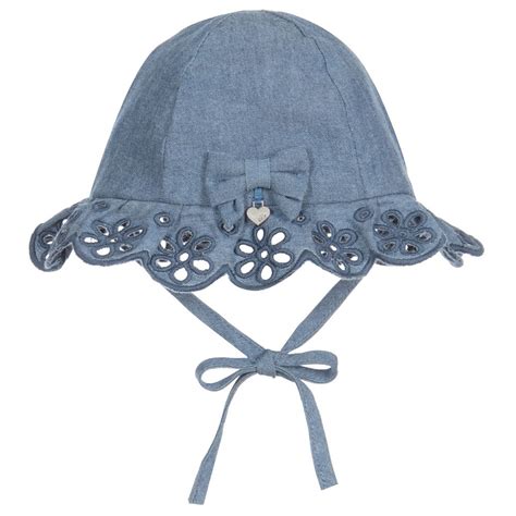 Mayoral Newborn - Baby Girls Chambray Sun Hat | Childrensalon