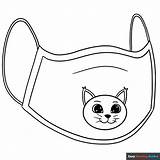 Face Mask Coloring Page  Easy Drawing Guides sketch template
