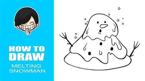 How to draw Melting Snowman - YouTube