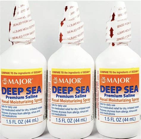 Major Deep Sea Nasal Saline Spray 1.5oz (Compare to Ocean Nasal Spray ...