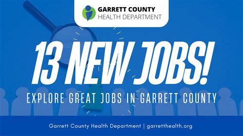 EXPLORE 13 NEW OPPORTUNITIES TO WORK AT THE GARRETT COUNTY HEALTH DEPARTMENT! - New Job(s ...