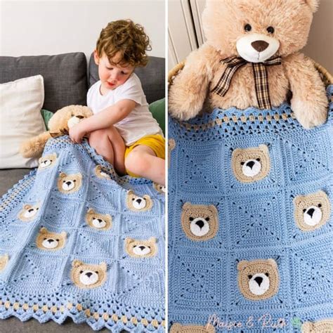 Bear Crochet Baby Blanket (Cute & Easy Tutorial) - Maisie and Ruth