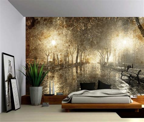 Night Cityscape Street Light Large Wall Mural Self-adhesive - Etsy