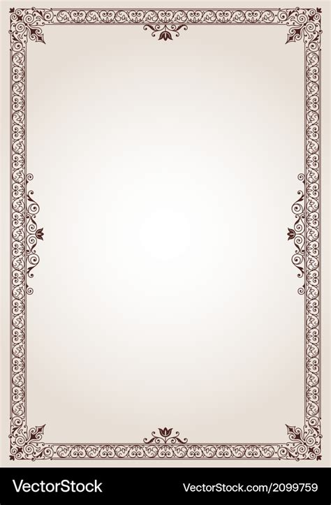 Decorative border frame Royalty Free Vector Image