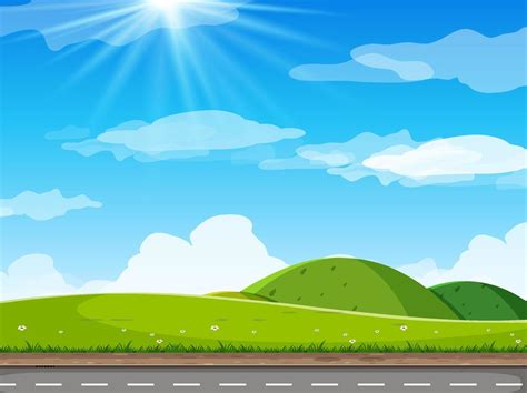 Cartoon Road Background Vector Art, Icons, and Graphics for Free Download