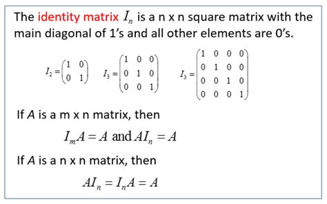 Identity Matrix (examples, solutions, videos, worksheets, games ...