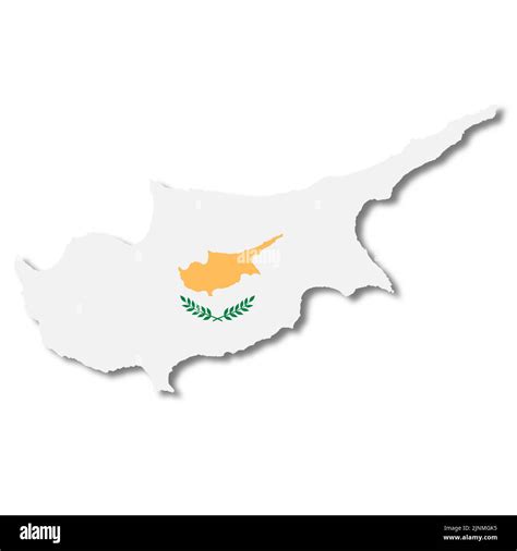 Cyprus flag map on white background 3d illustration with clipping path Stock Photo - Alamy