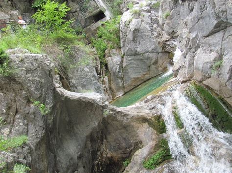 Waterfalls near Litochoro village, Enipeas river, Mount Olympus, Pieria Prefecture, Greece Mount ...