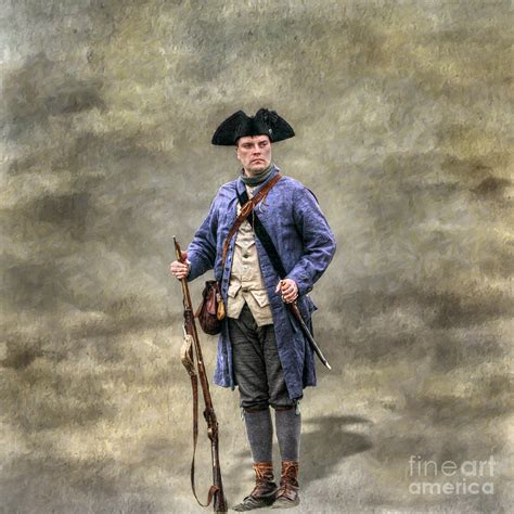 American Revolution Colonial Militia Soldier Digital Art by Randy ...