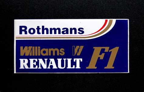 Rothmans Williams Renault sticker | Renault, Williams, ? logo