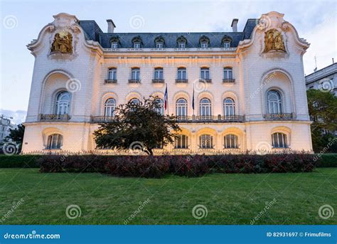 French Embassy Building at Sunset Stock Image - Image of europe ...