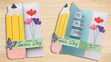 DIY Teacher's Day Pop Up card. Handmade Teachers day card making idea | Greeting cards for ...