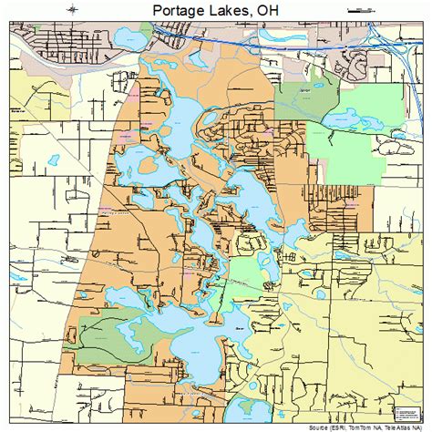 Portage Lakes Ohio Street Map 3964136