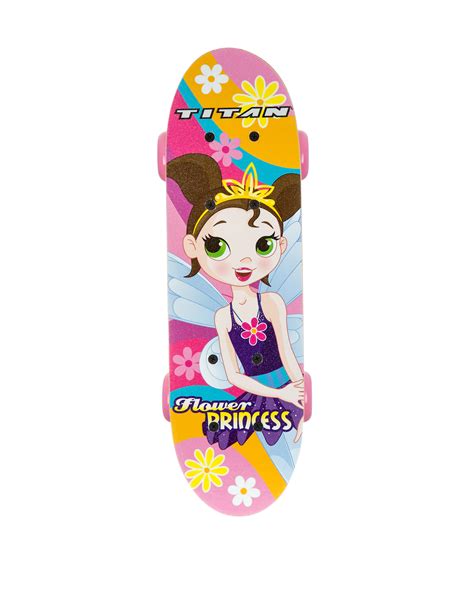 Titan Flower Princess Pink 17-Inch Complete Skateboard for Girls 5+