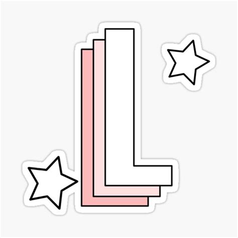 "Aesthetic "L"" Sticker for Sale by allielibby | Redbubble