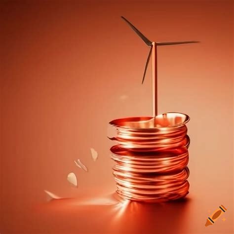 Copper in transition to clean energy on Craiyon