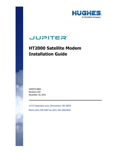 HT2000 Satellite Modem Installation Guide | Manualzz