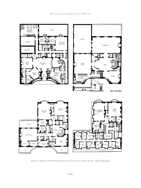 The William Goadby Loew House, 56 East 93rd Street, completed 1931. | Mansion floor plan, Great ...
