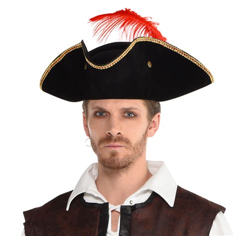 Party City Tricorn Pirate Hat for Adults, Halloween Costume Accessory ...